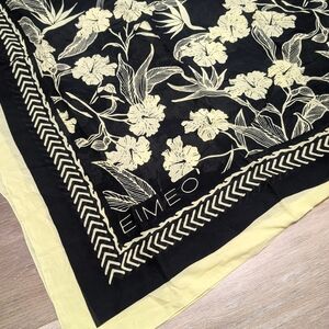 EIMEO Botanica Pareo Shawl Sarong Scarf Wrap Cover Up Hibiscus Bird Of Paradise